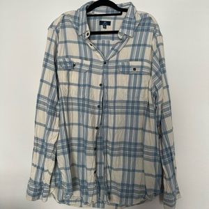 flannel blue and white